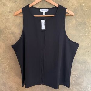 Addition Elle Mesh Detail Sleeveless Top Light Layer Black 2X